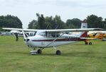 D-EROQ @ EDOI - Cessna 172 at Bienenfarm airfield during the 2025 Quax Bücker-Treffen (Bücker-Meeting) and Vintage Aerobatic World Championships - by Ingo Warnecke