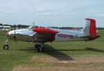 N3670B @ EDOI - Beechcraft B50 Twin Bonanza at Bienenfarm airfield during the 2025 Quax Bücker-Treffen (Bücker-Meeting) and Vintage Aerobatic World Championships - by Ingo Warnecke