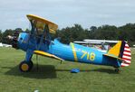 N5345N @ EDOI - Boeing (Stearman) A75 / PT-13B Kaydet at Bienenfarm airfield during the 2025 Quax Bücker-Treffen (Bücker-Meeting) and Vintage Aerobatic World Championships - by Ingo Warnecke