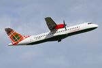 G-LMTF @ EGPD - Loganair ATR72 in  Isle of Man special colours (green) - by FerryPNL