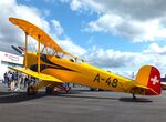 D-ETHO @ EDGS - Bücker Bü 131B Jungmann at the 2025 Flughafenfest (airport open day) at  Siegerlandflughafen (Siegerland airport), Burbach - by Ingo Warnecke