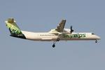 9H-MATI @ LMML - De Havilland Canada DHC-8 -402Q reg 9H-MATI of SkyAlps landing in Malta RW13. - by raymond