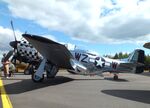 OO-NZW @ EDGS - North American P-51D Mustang at the 2025 Flughafenfest (airport open day) at Siegerlandflughafen (Siegerland airport), Burbach - by Ingo Warnecke