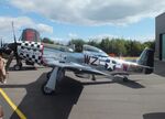 OO-NZW @ EDGS - North American P-51D Mustang at the 2025 Flughafenfest (airport open day) at Siegerlandflughafen (Siegerland airport), Burbach - by Ingo Warnecke