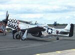 OO-NZW @ EDGS - North American P-51D Mustang at the 2025 Flughafenfest (airport open day) at Siegerlandflughafen (Siegerland airport), Burbach - by Ingo Warnecke