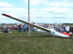 D-0855 @ EDGS - Schleicher ASK-13 at the 2025 Flughafenfest (airport open day) at Siegerlandflughafen (Siegerland airport), Burbach - by Ingo Warnecke