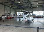 D-CDIM @ EDGS - Gates Learjet 35A, undergoing maintenance at Siegerlandflughafen (Siegerland airport), Burbach during the 2025 Flughafenfest (airport open day) - by Ingo Warnecke