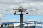D-ECOF - Piper PA-28-140 Cherokee Cruiser, mounted as a giant weather vane outside the Siegerland Airport, Burbach - by Ingo Warnecke