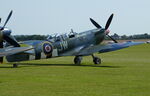 G-CCCA @ EGSU - New Squadron markings on the flight line at Duxford BoB Airshow 2025 - by Chris Holtby