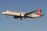 TC-LPA @ LMML - Airbus A321-271NX reg TC-LPA of Turkish Airlines on approach landing in Malta on a flight from Istanbul. - by raymond