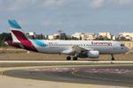 D-ABNL @ LMML - Airbus A320-214 reg D-ABNL of Eurowings rolling RW31, departing from Malta. - by raymond