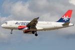 YU-APL @ LMML - Airbus A319-132 reg YU-APL of Air Serbia on final approach for RW31 Malta. - by raymond