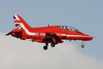 XX242 @ LMML - Hawker Siddeley Hawk T.1A reg XX242 of the Red Arrows on final approach for RW13 landing in Malta. - by raymond