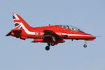 XX281 @ LMML - Red Arrows Hawker Siddeley Hawk T.1A reg XX281 coming in to land on RW13 arriving to participate in the Malta International Airshow 2025. - by raymond