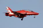 XX295 @ LMML - Hawker Siddeley Hawk T.1W reg XX295 of Red Arrows Aerobatic Team of the Royal Air Force landing in Malta. - by raymond
