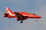 XX321 @ LMML - Red Arrows Hawker Siddeley Hawk T.1A reg XX321 Royal Air Force on final approach for RW13 landing in Malta. - by raymond