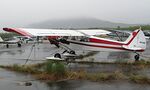 N9108D @ PABV - With ski/wheels on a rainy day at Birchwood near Anchorage, AK