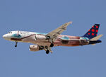 OO-SNM @ LEBL - Landing rwy 24R in Atomium c/s - by Shunn311