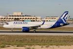 SX-NET @ LMML - Aegean Airbus A320-271N reg SX-NET on the main runway in Malta. - by raymond
