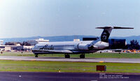 N939AS @ KSJC - N939AS Departing San Jose Intl ( SJC) for Seattle or Portland  phot date apprx early 1990s - by Thomas J Vance