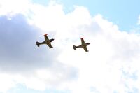 D-ENIC @ EDST - SIAI-Marchetti D-ENIC with D-EDUR during take off at OTT 2025 - by Ingo Frerichs