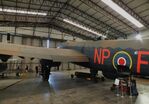 BAPC449 - Handley Page Halifax III (composite airframe, parts from HR792, JP158, LW687, TG536) displayed as RAF LV907 'NP F' on port side and as FAFL LL553 'O H7' of FAFL on starboard side, at the Yorkshire Air Museum, Elvington