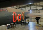 BAPC449 - Handley Page Halifax III (composite airframe, parts from HR792, JP158, LW687, TG536) displayed as RAF LV907 'NP F' on port side and as FAFL LL553 'O H7' of FAFL on starboard side, at the Yorkshire Air Museum, Elvington