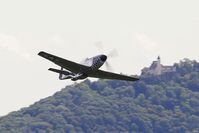 OO-NZW @ EDST - P-51D Mustang OO-NZW in front of Burg Teck at OTT 2025 on Hahnweide airfield. - by Ingo Frerichs