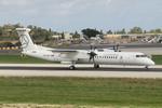 9H-LWB @ LMML - Bombardier DHC-8 -402 reg 9H-LWB of Luxwings on the main runway in Malta after arriving from Tunis. - by raymond