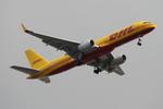 OE-LNJ @ LMML - Boeing 757-256 reg OE-LNJ of DHL Austria on final approach for RW13 Malta. - by raymond