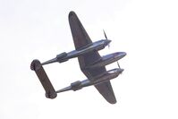 N25Y @ EDST - Lockheed P-38L Lightning shortly after takeoff from Hahnweide airfield at OTT 2025. - by Ingo Frerichs