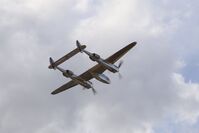 N25Y @ EDST - Lockheed P-38L Lightning N25Y shortly after takeoff from Hahnweide airfield at OTT 2025 - by Ingo Frerichs