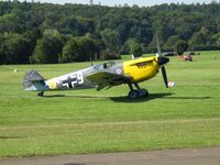 G-AWHH @ EDST - Ha-1112-M1L Buchon G-AWHH at Hahnweide airfield during OTT 2019 - by Ingo Frerichs