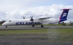 TF-FXI @ BIRK - Icelandair Dash-8 in new colors at Reykjavik Domestic, Iceland - by ReinhardJost