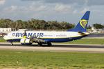 EI-HGM @ LMML - Boeing 737-8-200 MAX reg EI-HGM of Ryanair slowing down on the runway after landing in Malta RW31. - by raymond