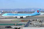 HL7617 @ KLAX - Korean Air B748F vacating the runway - by FerryPNL