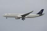HZ-AQ17 @ LMML - Airbus A330-343 reg HZ-AQ17 of Saudia Arabia Airlines on short finals for RW13 landing in Malta. Aircraft came for maintenance at LT Malta. - by raymond