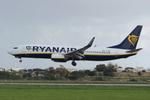 EI-EME @ LMML - Ryanair Boeing 737-8AS reg EI-EME on short final approach for RW31 landing in Malta. - by raymond