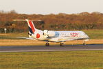 F-GUBE @ LFRB - Embraer ERJ-145LR, Landing rwy 07R, Brest-Bretagne airport (LFRB-BES) - by Yankee Quebec