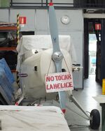 EC-AIS - Auster J-1 Autocrat (wings dismounted) being restored at the FPAC (Fundació Parc Aeronàutic de Catalunya) Museu Aeronàutic de Catalunya at Sabadell airport