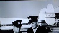 G-AGJB @ LHR - Screen shot from the movie Dangerous Cargo, 1954. - by Bert Mason