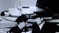 G-AGJB @ LHR - Screen shot from the movie Dangerous Cargo, 1954. - by Bert Mason