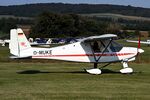 D-MUKE @ LOAS - Comco Ikarus C42B Cyclone in red at Flugplatzfest Spitzerberg 2025, Austria