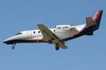 9H-GAMA @ LMML - Cessna Citation XLS+ reg 9H-GAMA of Gama Aviation approaching RW31 landing in Malta. - by raymond