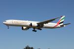 A6-EBU @ LMML - Boeing 777-31H/ER reg A6-EBU of Emirates Airlines on final approach for RW31 Malta from Larnaca. - by raymond