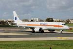  @ LMML - Embraer ERJ-190F reg 9H-BDR of Bridges Air Cargo seen just after arriving in Malta from Rome. - by raymond