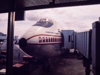 VT-EBD @ LHR - Emperor Ashoka. Après avoir décollé d'Orly (été 1975) à pris la direction de Londres au lieu de Franckfort (puis Delhi et Bombay). Atterrissage à Londres entre des voitures de pompiers. Durée intervention : une dizaine d'heures. - by yves barbeau