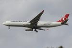 TC-JNH @ LMML - Airbus A330-343X reg TC-JNH of Turkish Airlines on short finals for RW13 landing in Malta. - by raymond