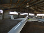 N363KS @ 4NY8 - Inside the hangar