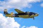 F-AZZU @ EGSU - 44-58811 (F-AZZU) 1945 NA B-25J USAF Mitchell Flying Legends Duxford  - by PhilR